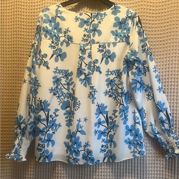 Sail to Sable STS Women’s Blouse | Blue Floral Print | Size M - Picture 2 of 8